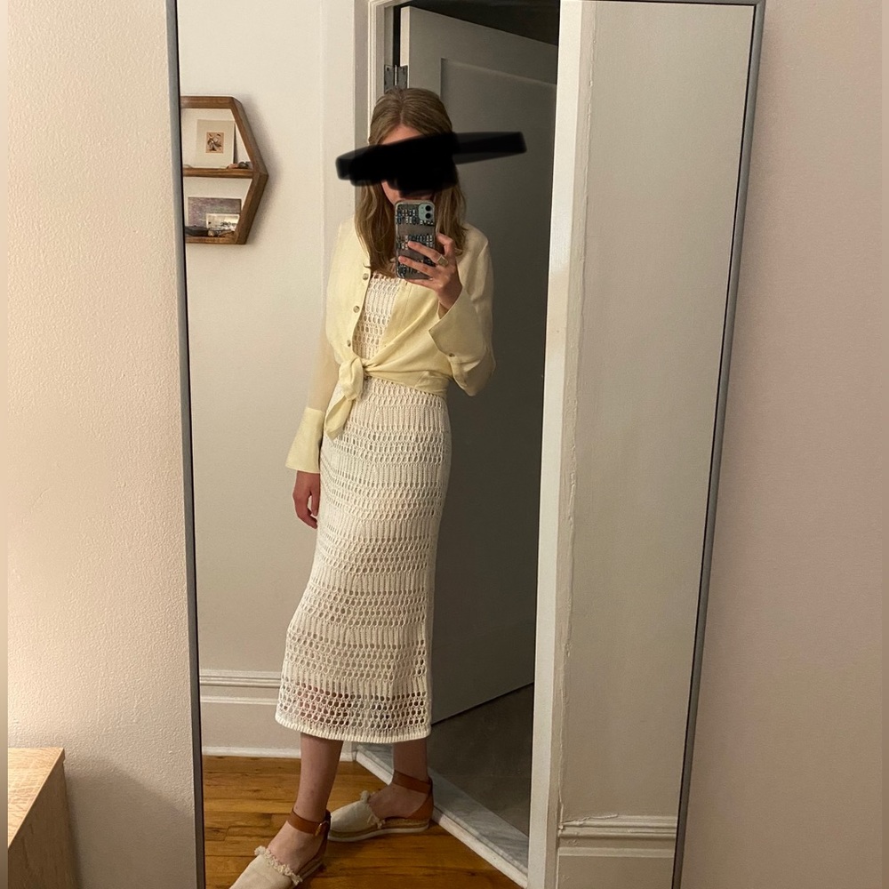 Beautiful white Theory crochet dress - size m - Picture 4 of 4